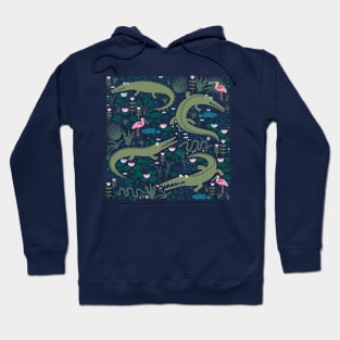 American Alligators and Roseate Spoonbills - cute animal design by Cecca Designs Hoodie